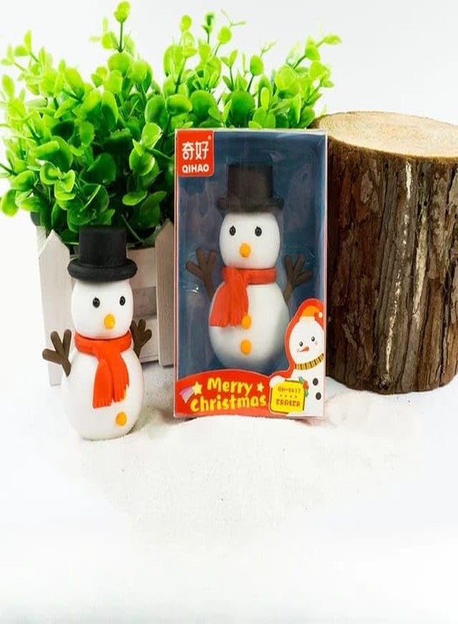 Tera13 TERA 13 Rubber Earser Gift Set for School, Pencil Eraser for Girls (4 pcs) Christmas Theme Gift Eraser, Non Toxic Eraser for Kids, Christmas Gifts Eraser, Santa Shape Eraser Rubber - Image 2